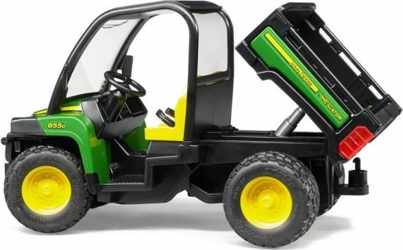 Kamion lodër BRUDER John Deere Gator 855D, 1:16, i zi/gjelbër/verdhë
