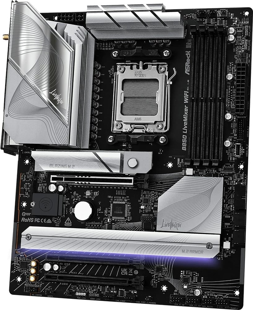 Pllakë amë Asrock B850 LiveMixer WiFi, ATX, Socket AM5, 256 GB, E zezë