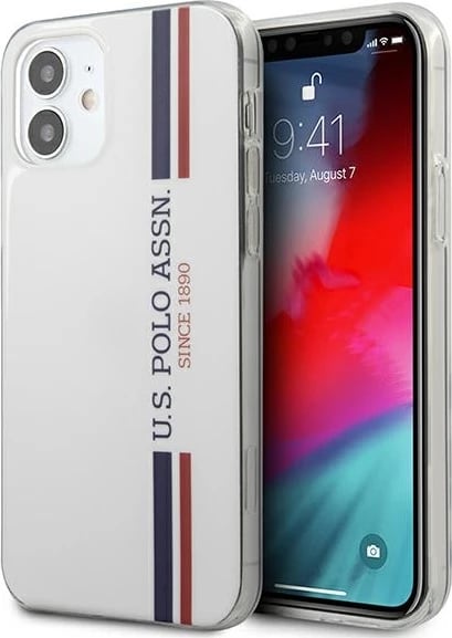 Mbështjellës U.S. Polo Assn. USHCP12SPCUSSWH për iPhone 12 mini 5.4", Tricolor, Bardhë