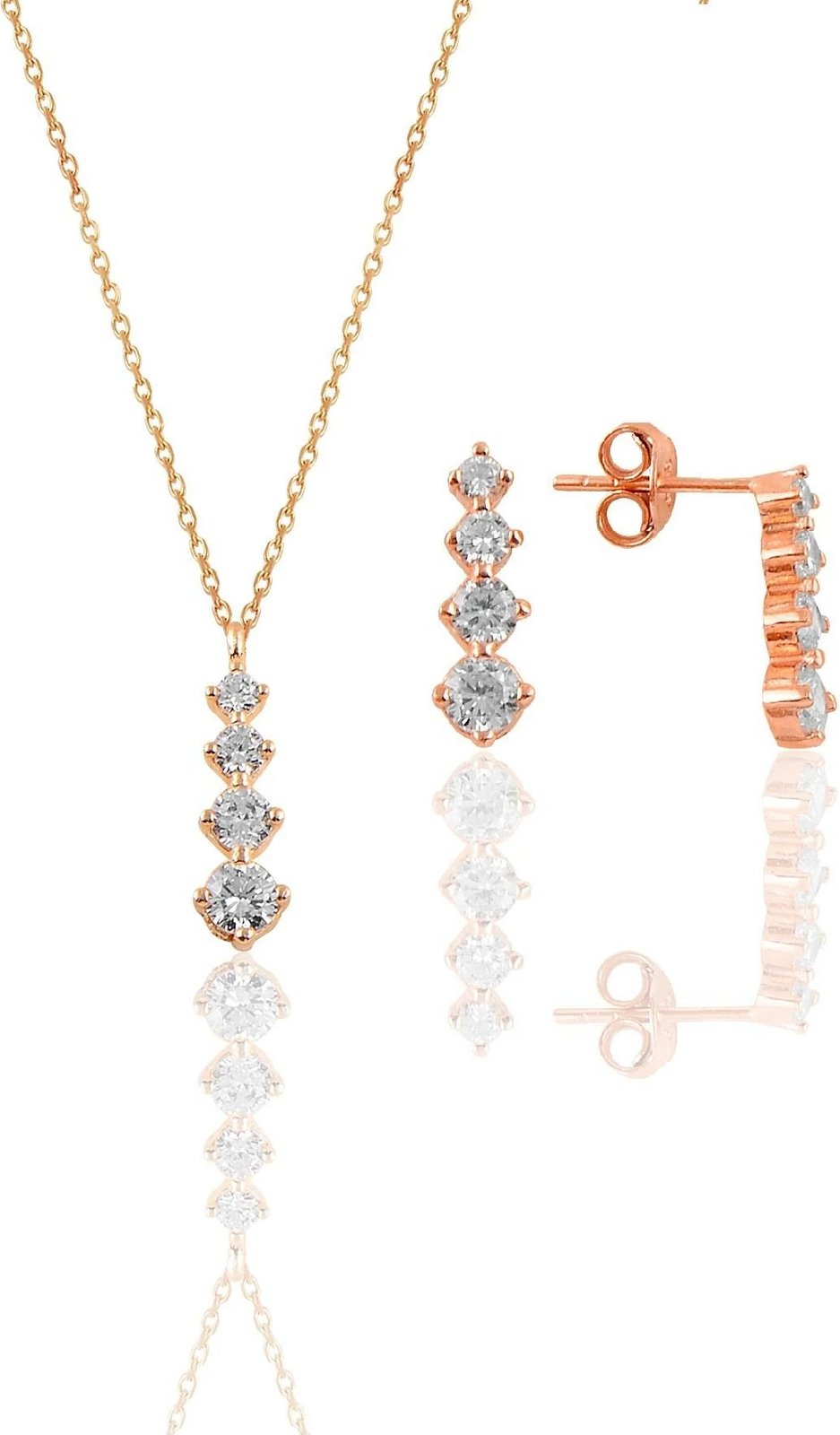 Set varëse dhe vathë argjendi, ngjyrë rozë ari, Jumeon, SGTL10956