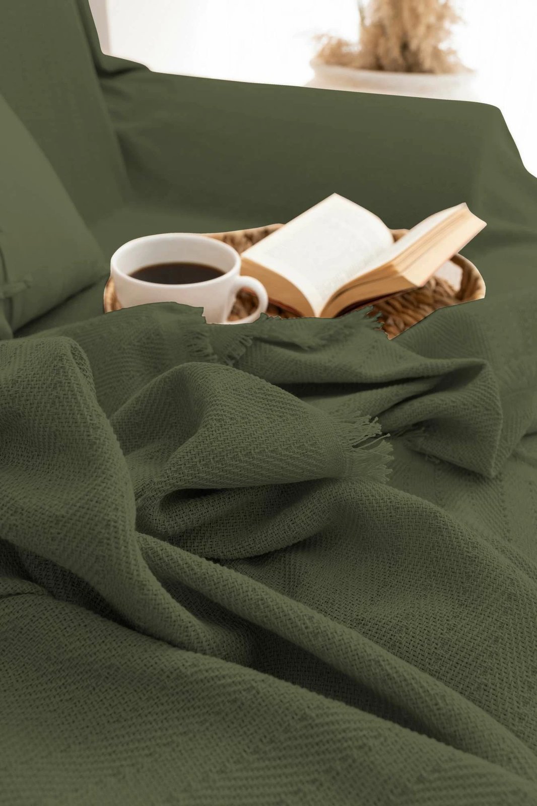 Mbulesë divani L'essentiel, ngjyrë kaki, Rio