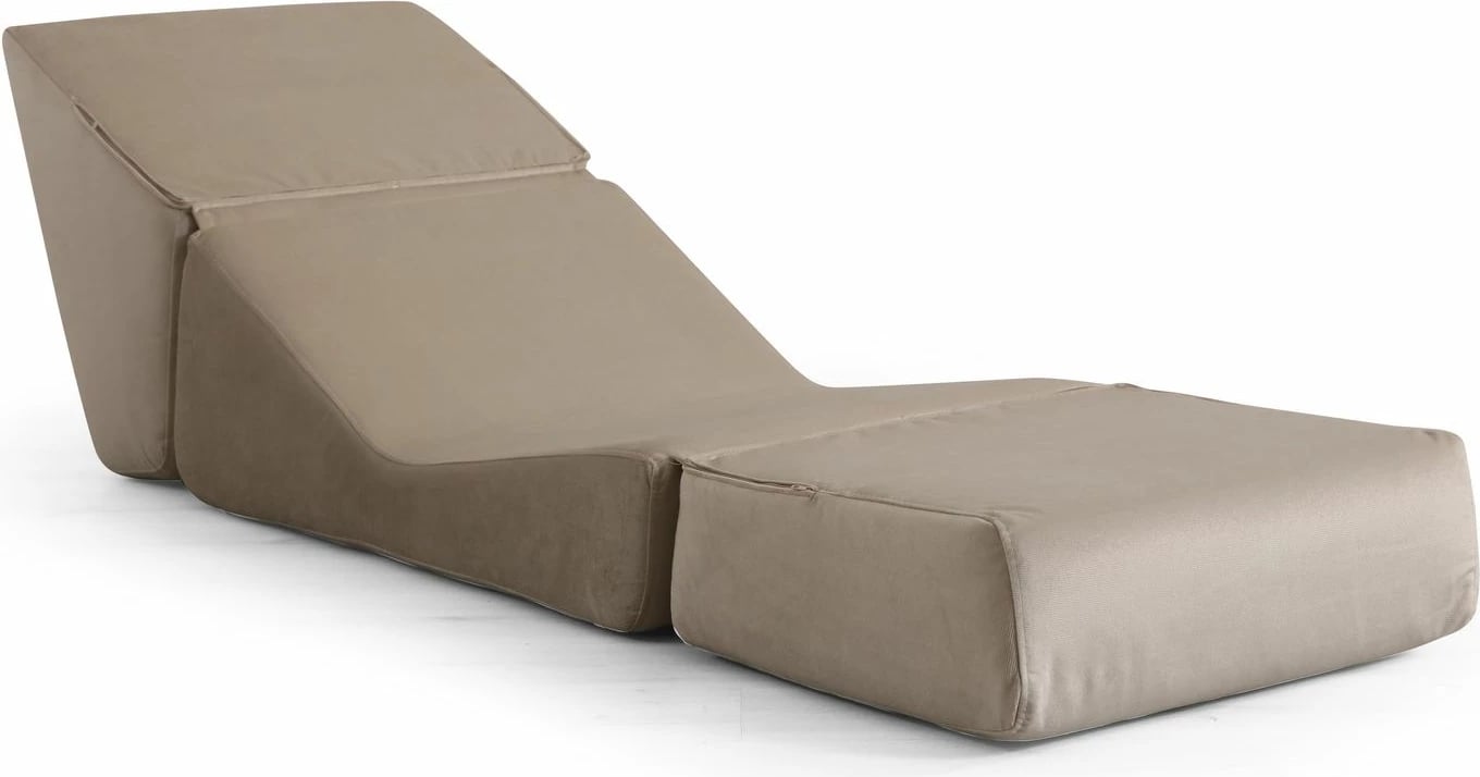 Krevat-karrige një vendës, Origami, ngjyrë krem e shndritshme, Atelier del Sofa