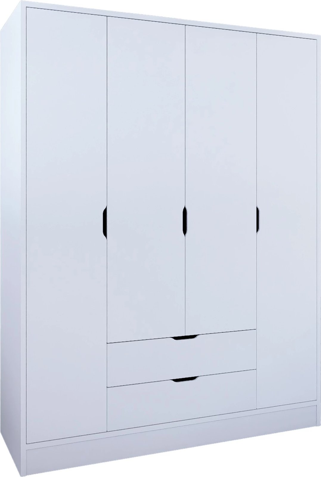 Dollap Hanah Home, Duru 4 dyer, 1600-017, ngjyrë e bardhë mat