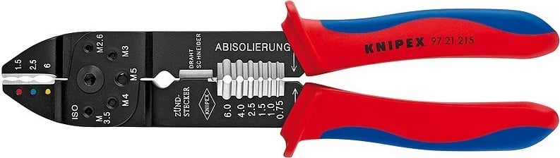 Vegël krimpimi Knipex 97 21 215, Plastik, e Kuqe