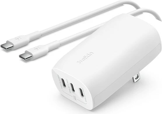 Karikues Belkin WCC002VFWH, 67W, 3 porta USB Type-C, i bardhë