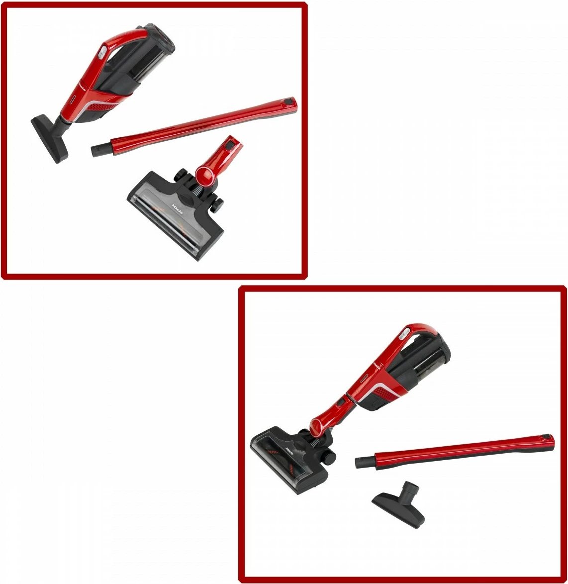 Lodër fshesë me korrent Klein Miele Triflex, për fëmijë, 80 cm, Kuqe/Zi