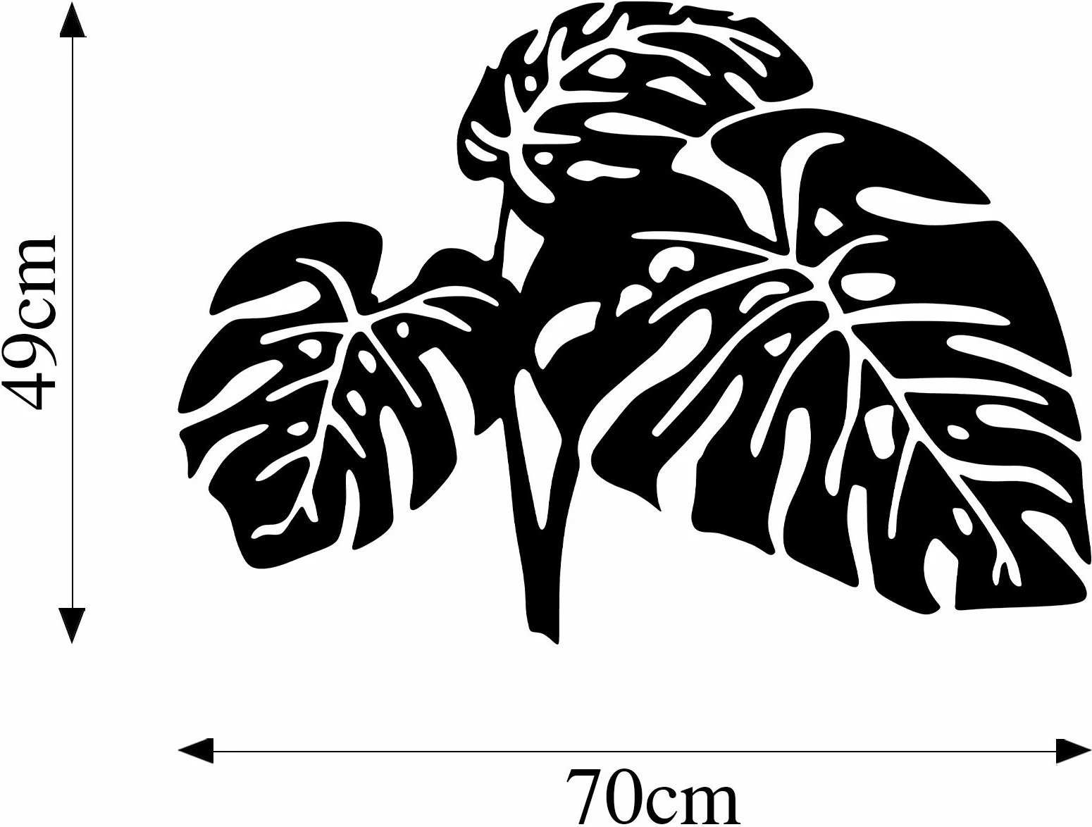 Aksesor dekorativ metalik për mur Wallity, gjethe, 9