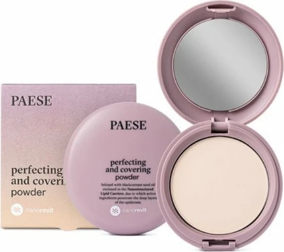 Puder kompakt për femra Paese Nanorevit Perfecting and Covering Powder 01 Ivory, 9g