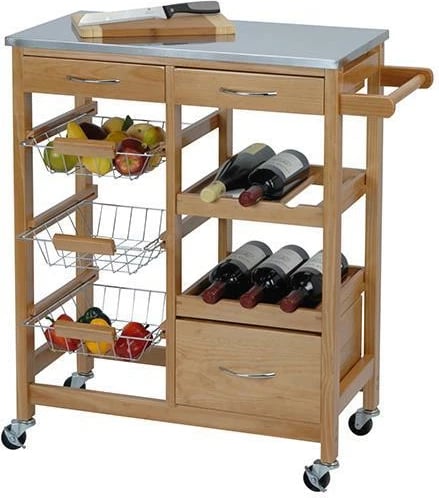 Karrocë kuzhine KOOPMAN me sirtarë, 66x36xH84cm, Ngjyrë e errët