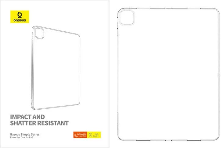 Mbështjellës Baseus Simple për iPad Pro 12.9" (2018/2020/2021/2022), Transparent
