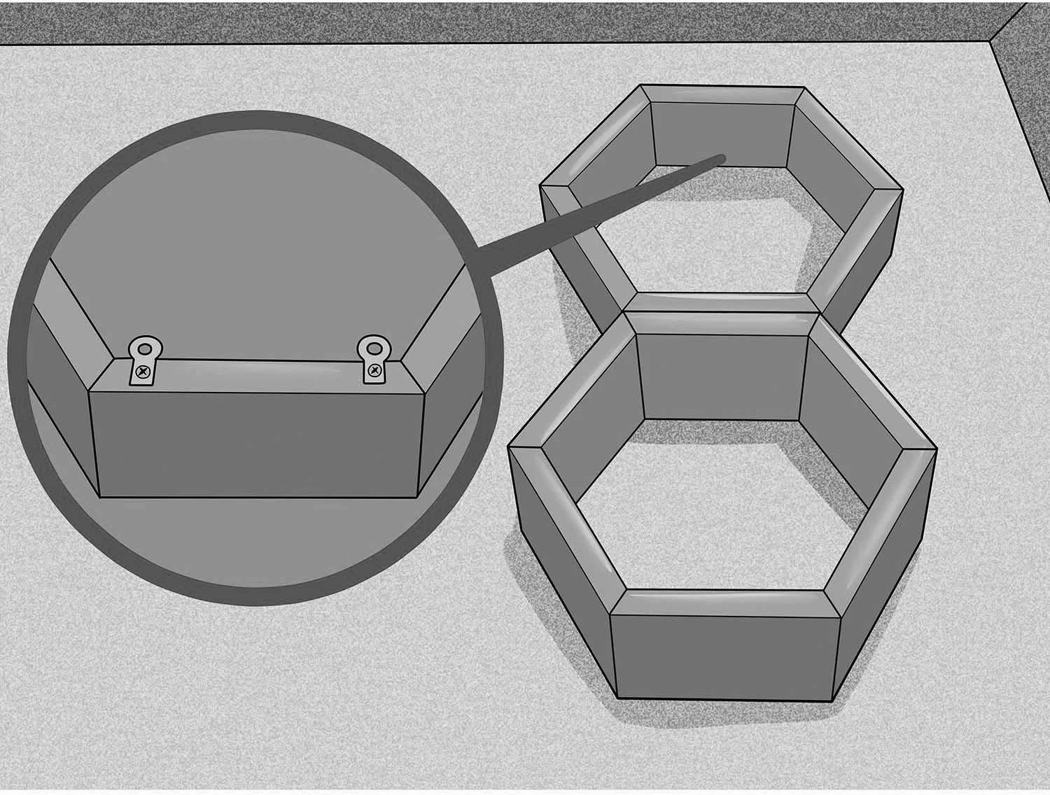Set rafesh për mur, dru i fortë, ngjyrë arre, Skye Decor, Raf109 (6 copë)