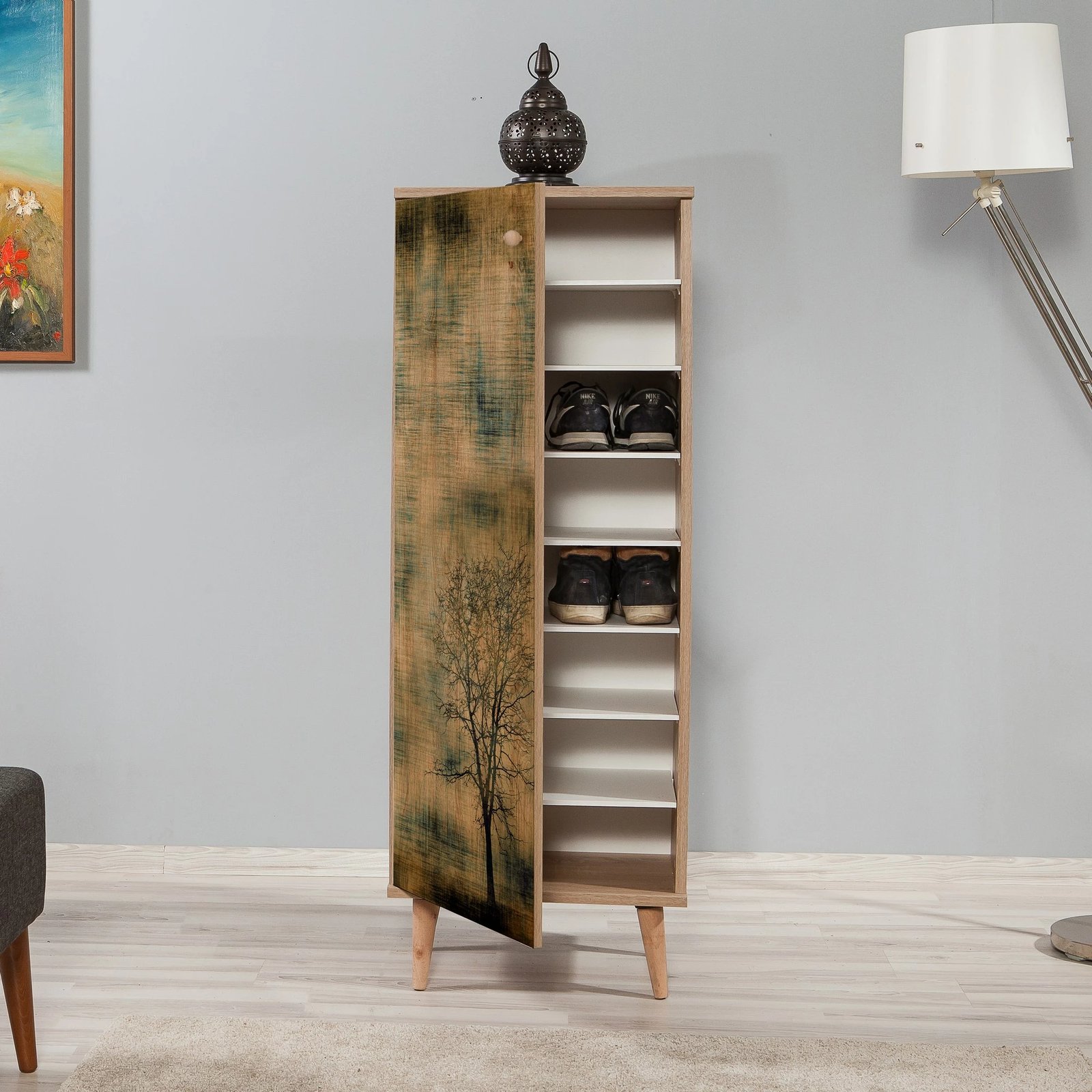 Dollap për këpucë Skye Decor, ngjyrë lisi Sonoma, Filinta - 729