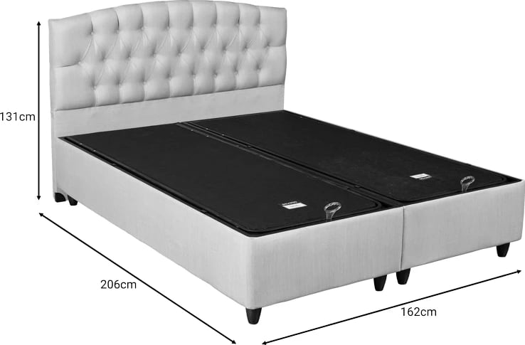 Krevat dopio me depo, ngjyrë krem, 160x200cm