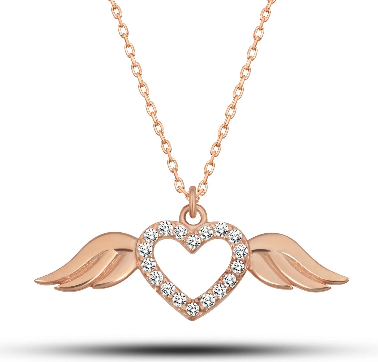 Varëse argjendi me zemër dhe krahë, ngjyrë rozë ari dhe e bardhë, Jumeon, NRZ998657