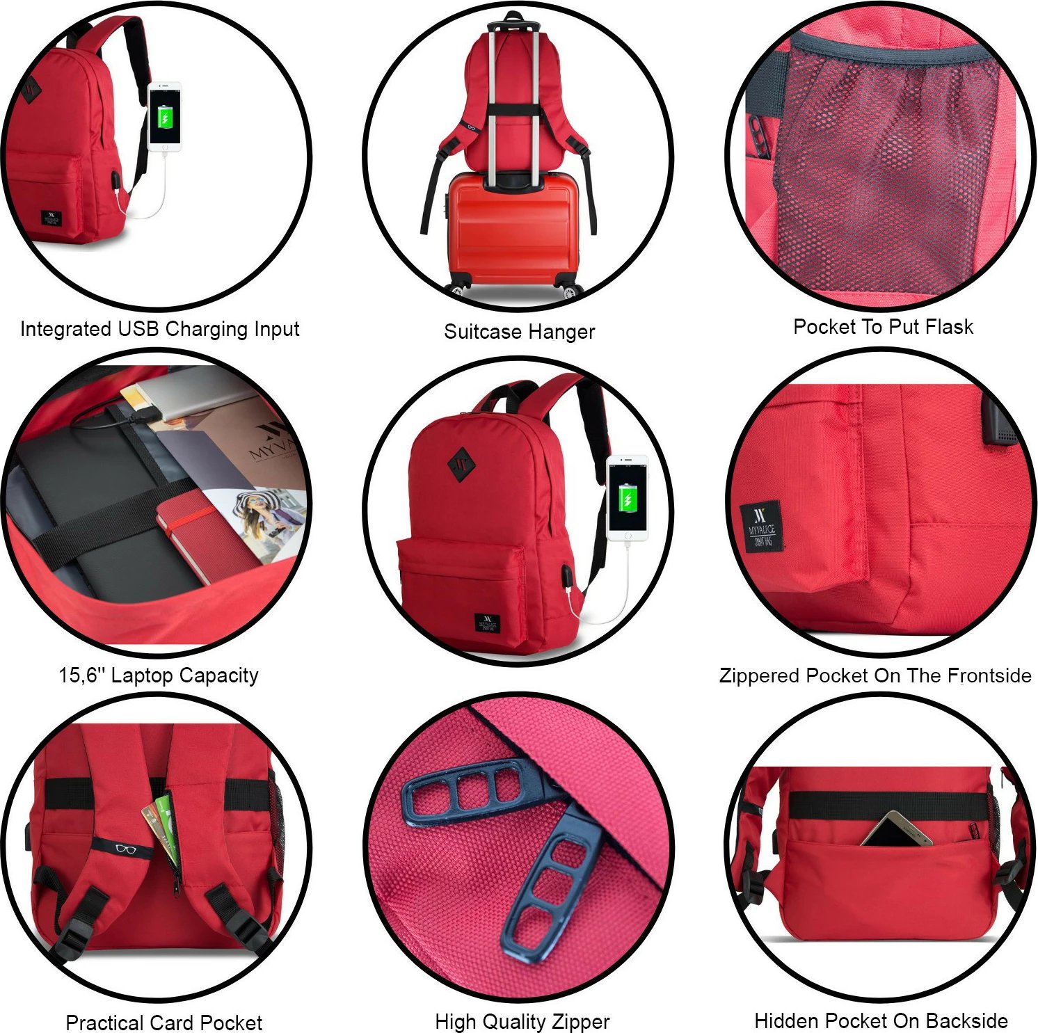 Çantë laptopi Zoozie Bags, rozë, 8718