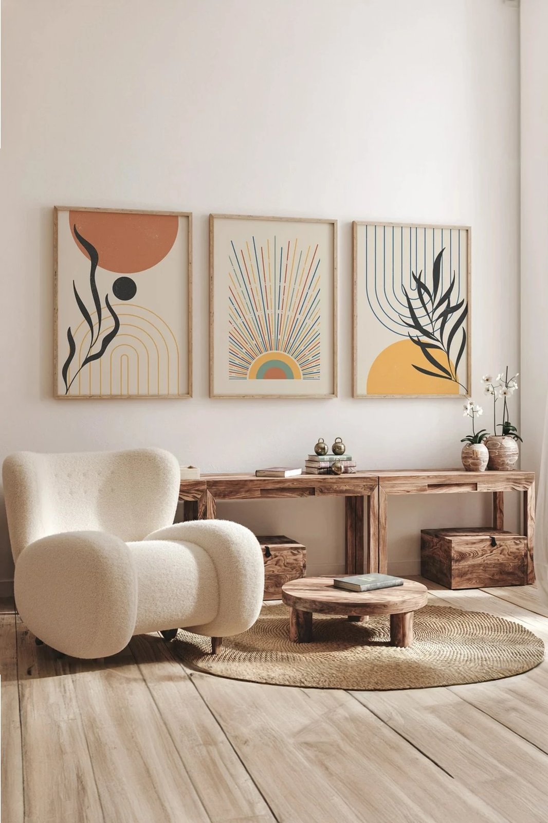 Pikturë dekorative me kornizë (3 copë), Wallity, 3Dartsohoset23