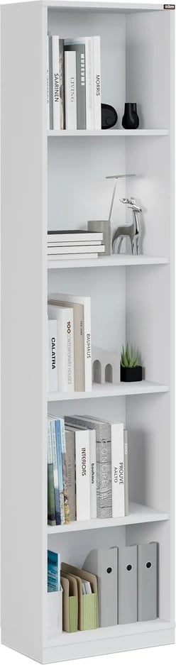 Raft librash Hanah Home, Ktp-325-Bb-1, ngjyrë e bardhë