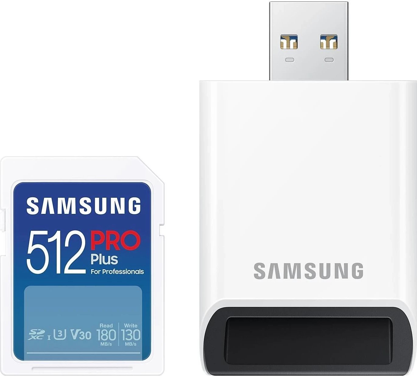 Kartë kujtese Samsung PRO Plus SDXC, 512GB, me lexues v2023