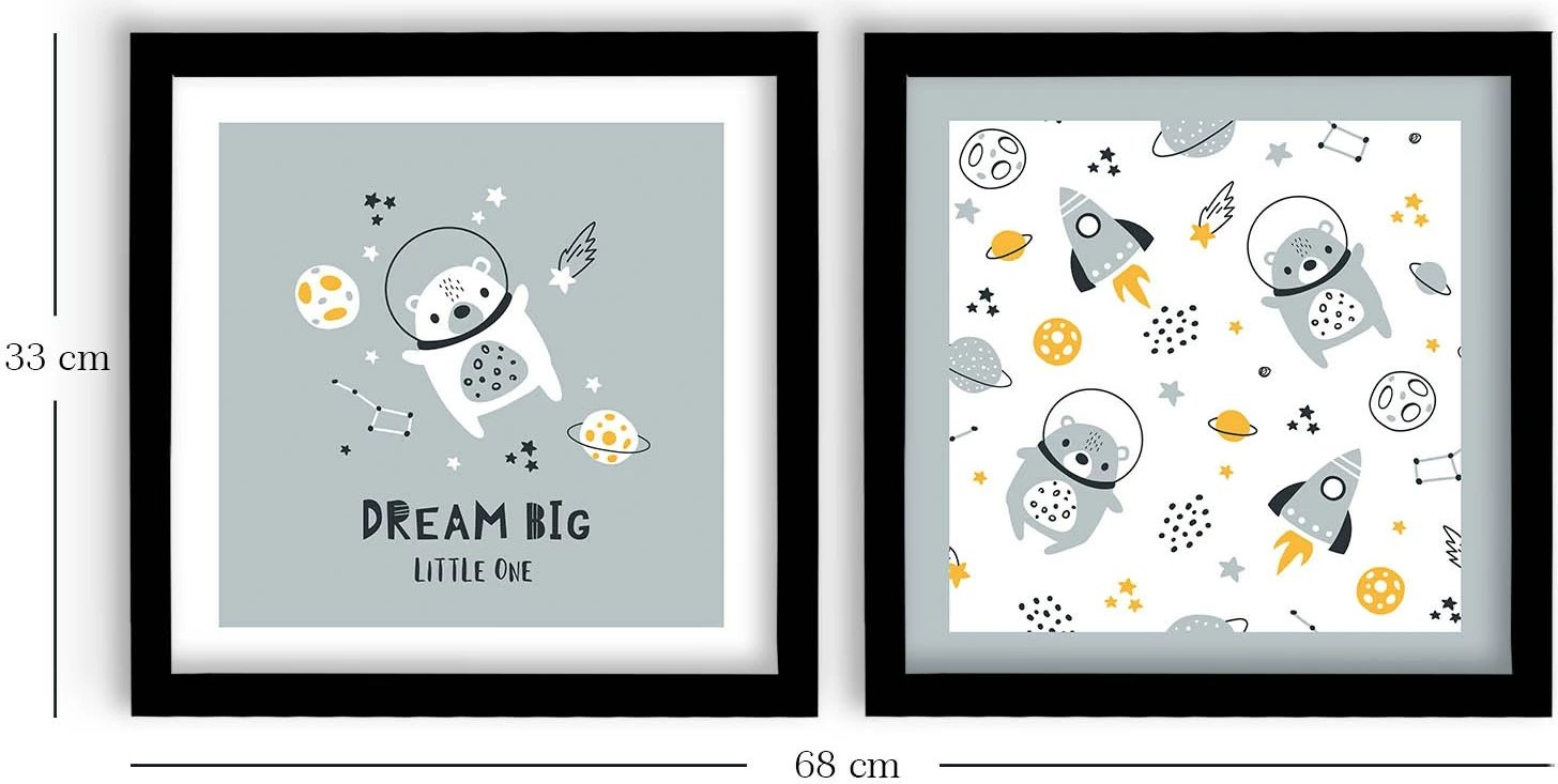 Pikturë dekorative me kornizë MDF (2 copë), Wallity, 2P3333SCT-016