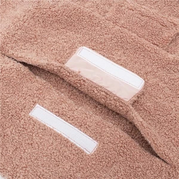 Thes gjumi për sedilje/kosh bebe, New Baby MINI, 90 x 40-42 cm, material teddy, sistem rrip 3-pikësh, rozë