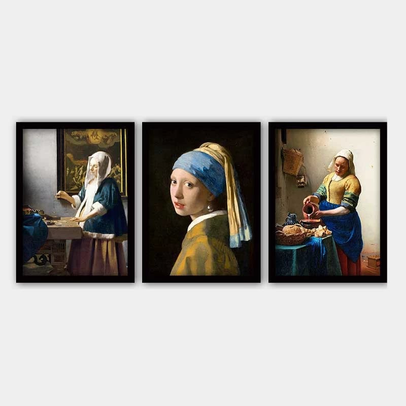 Pikturë dekorative me kornizë (3 copë), Wallity, 3SC_UN1015467_3545