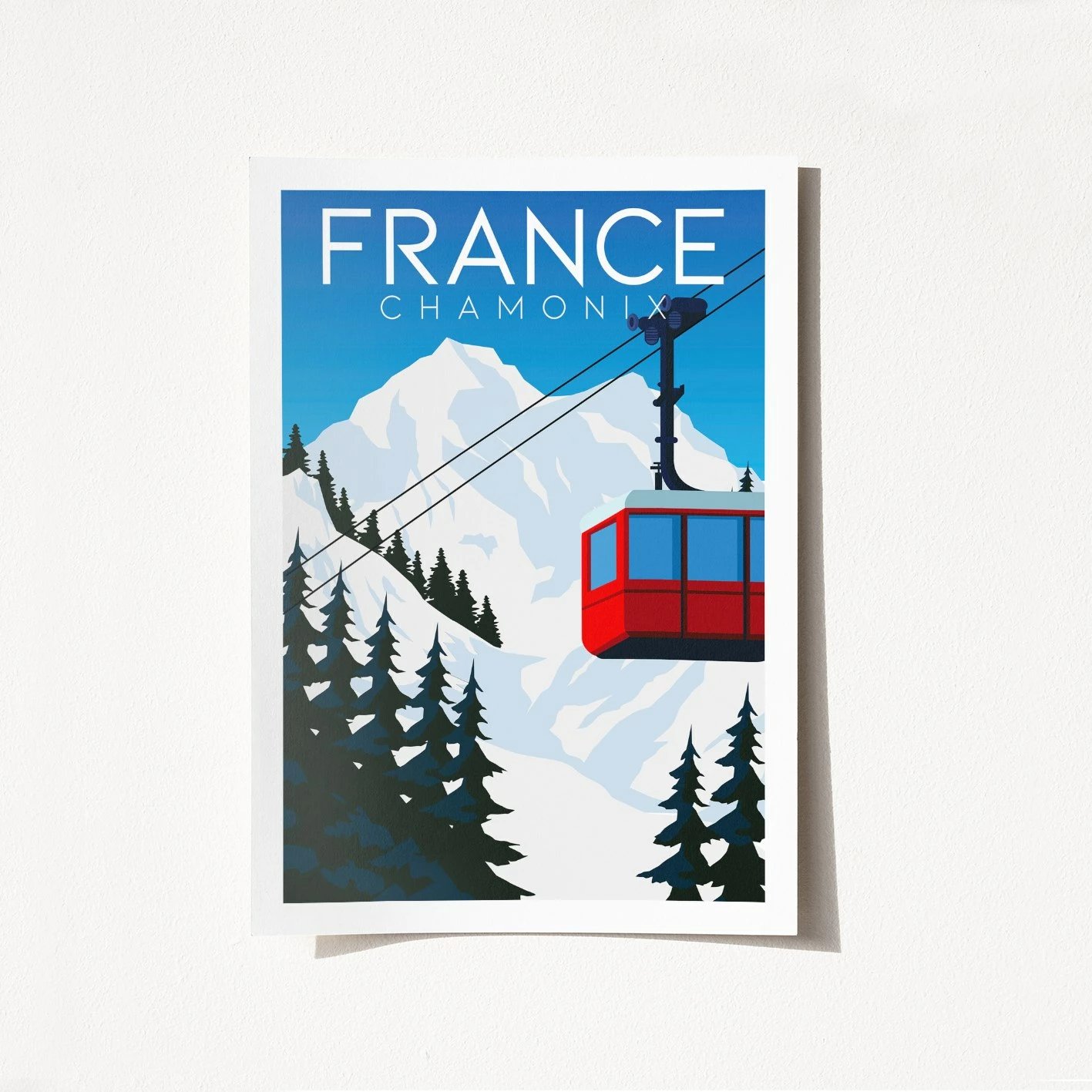 Poster pa kornizë, Chamonix Francë, Wallity, 50x70cm