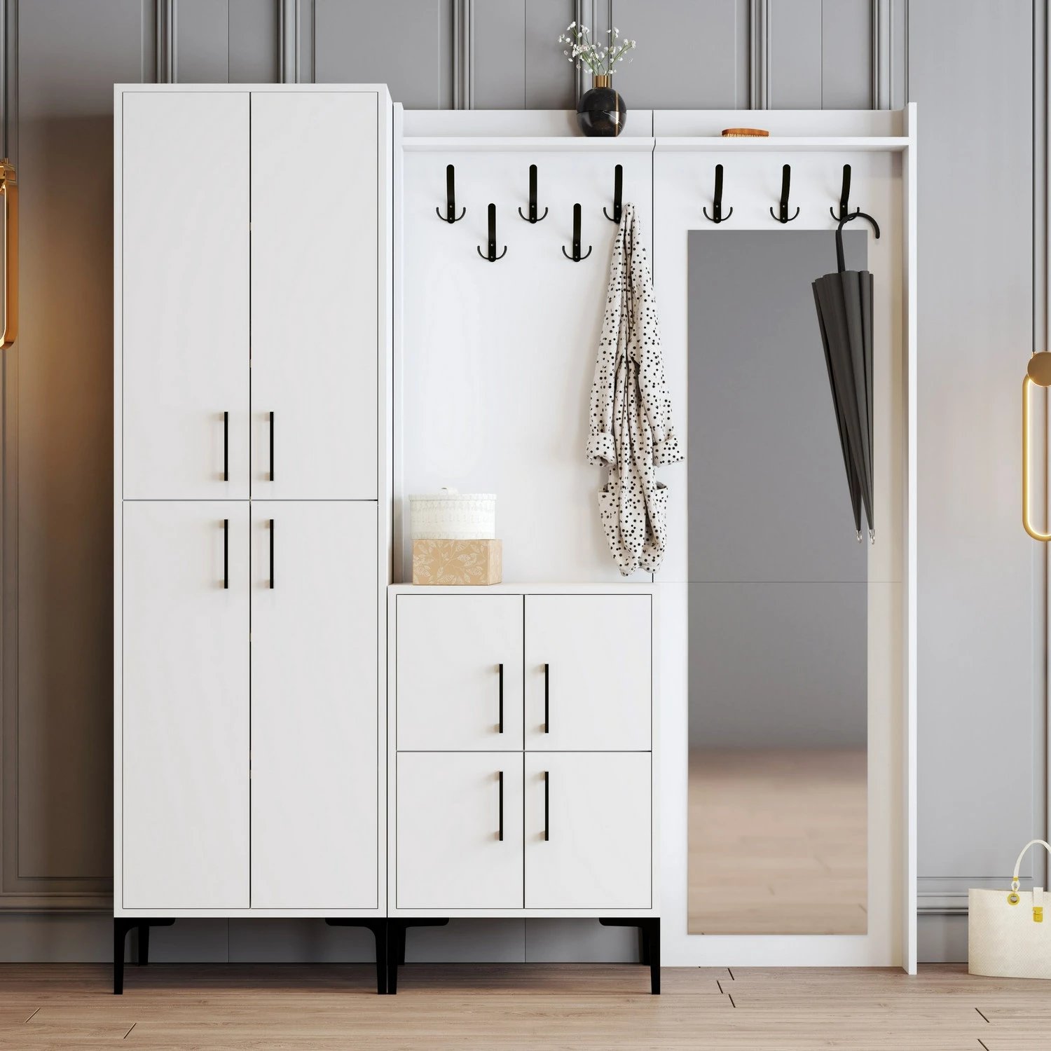 Stendë korridori Berlin ABC, e bardhë, Hanah Home