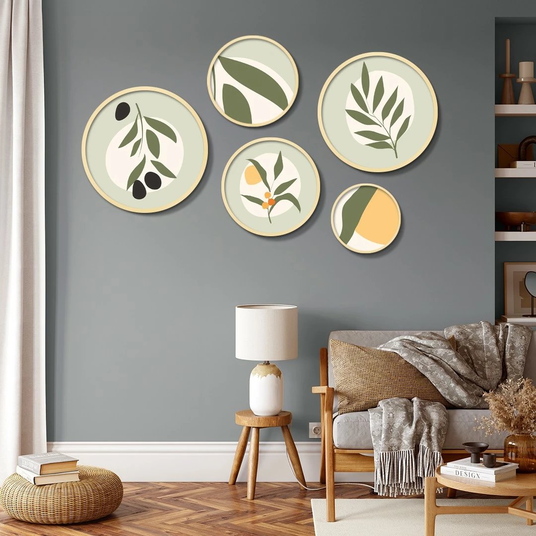 Set pikturash dekorative të kornizuara MDF (5 copë), Wallity, Yats-21