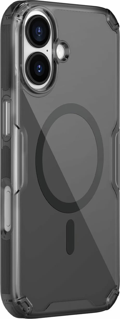 Mbështjellës Nillkin Nature TPU Pro Magnetic për iPhone 17 Pro, MagSafe, Gjysmë-transparent, Zi