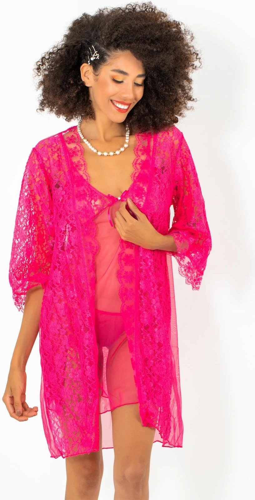 Set fustani nate me peniuar, rozë, Jumeon, 011-008005