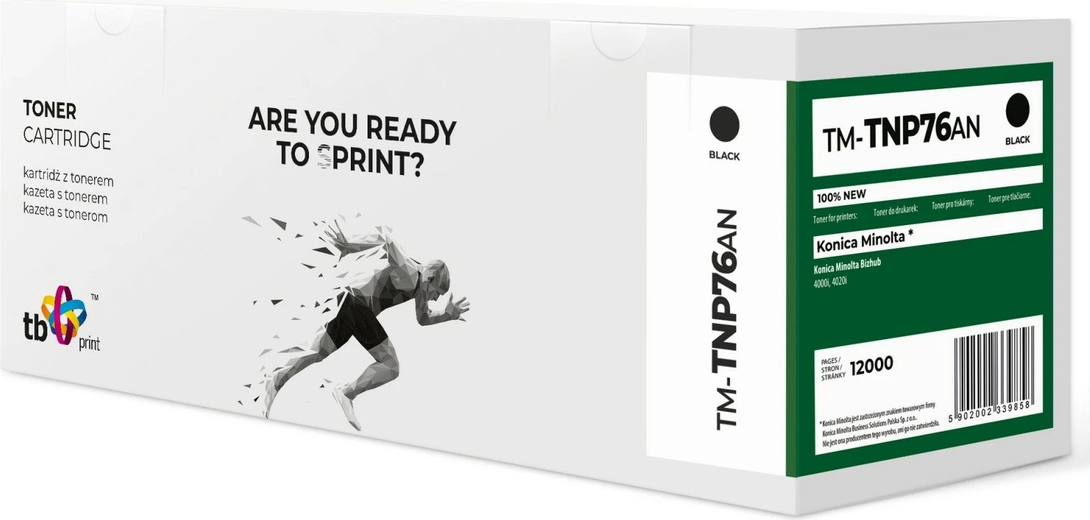 Toner TB Print TM-TNP76AN, kompatibil për Konica Minolta Bizhub 4000i/4020i, 12000 faqe, me çip, i zi, 1 copë