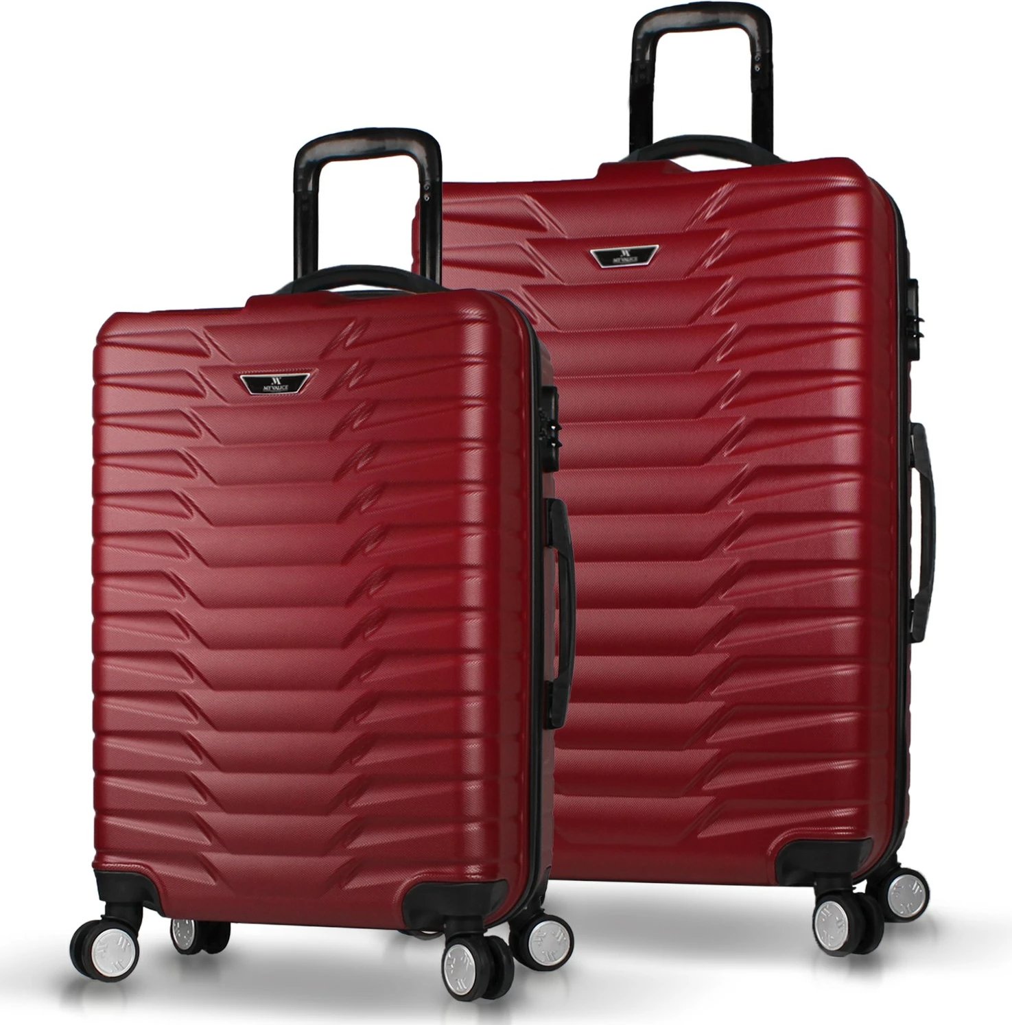 Set valixhesh (2 copë), ngjyrë e kuqe e errët, Zoozie Bags, 5813