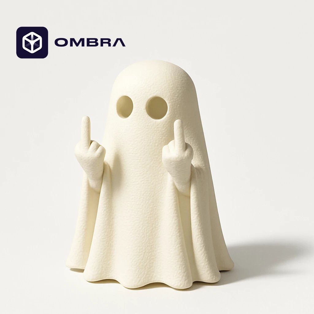 Figurë Dekorative në formë Fantazme dhe Kreative  (GHOST FU, Halloween) - e bardhë