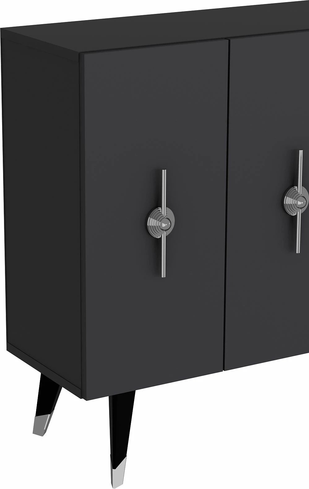 Konsol Skye Decor, ngjyrë argjendi dhe antracit, Quart Ramada