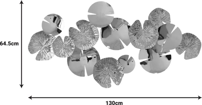 Dekor muri zambak metali Inart ngjyrë ari 130x64,5x6