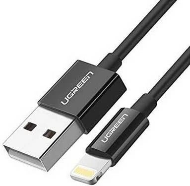 Kabëll Ugreen 80822 US155, USB A në Lightning, 1m, zi