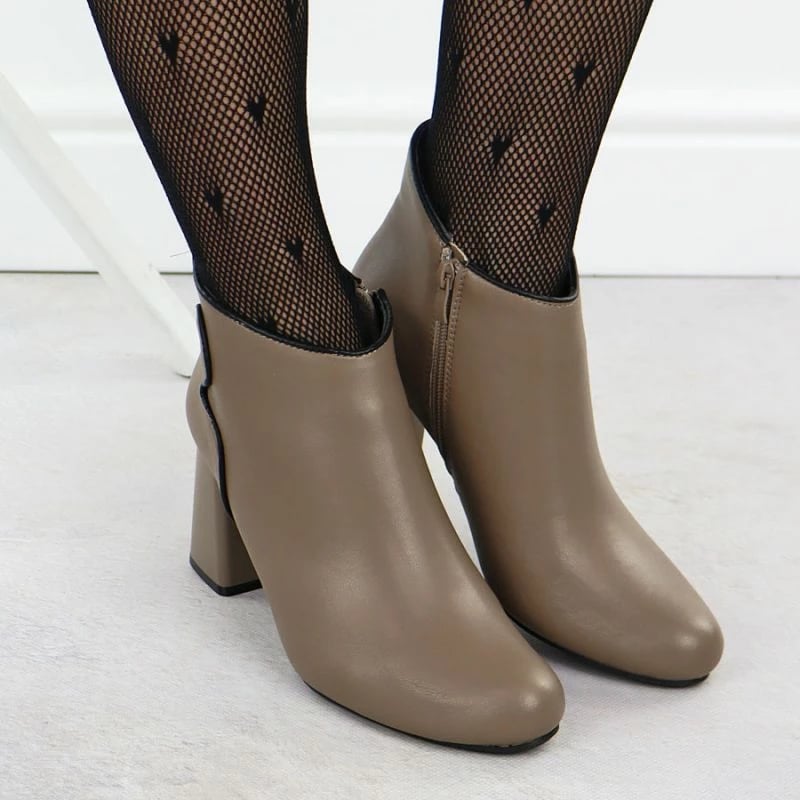 Çizme të shkurtra femrash Jezzi OLI21-2, bezhë