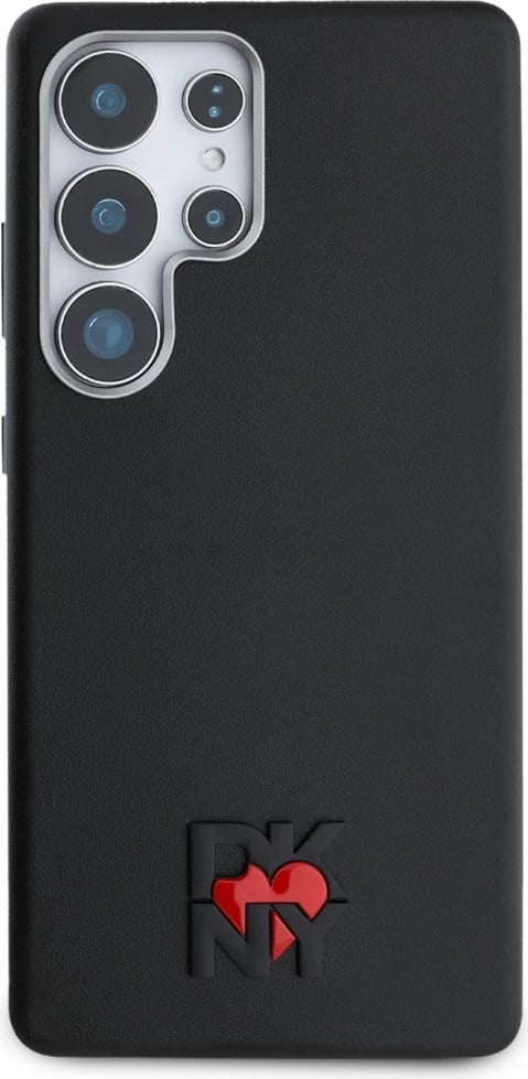 Mbështjellës DKNY Leather Heart of NY për Samsung Galaxy S25 Ultra, i zi