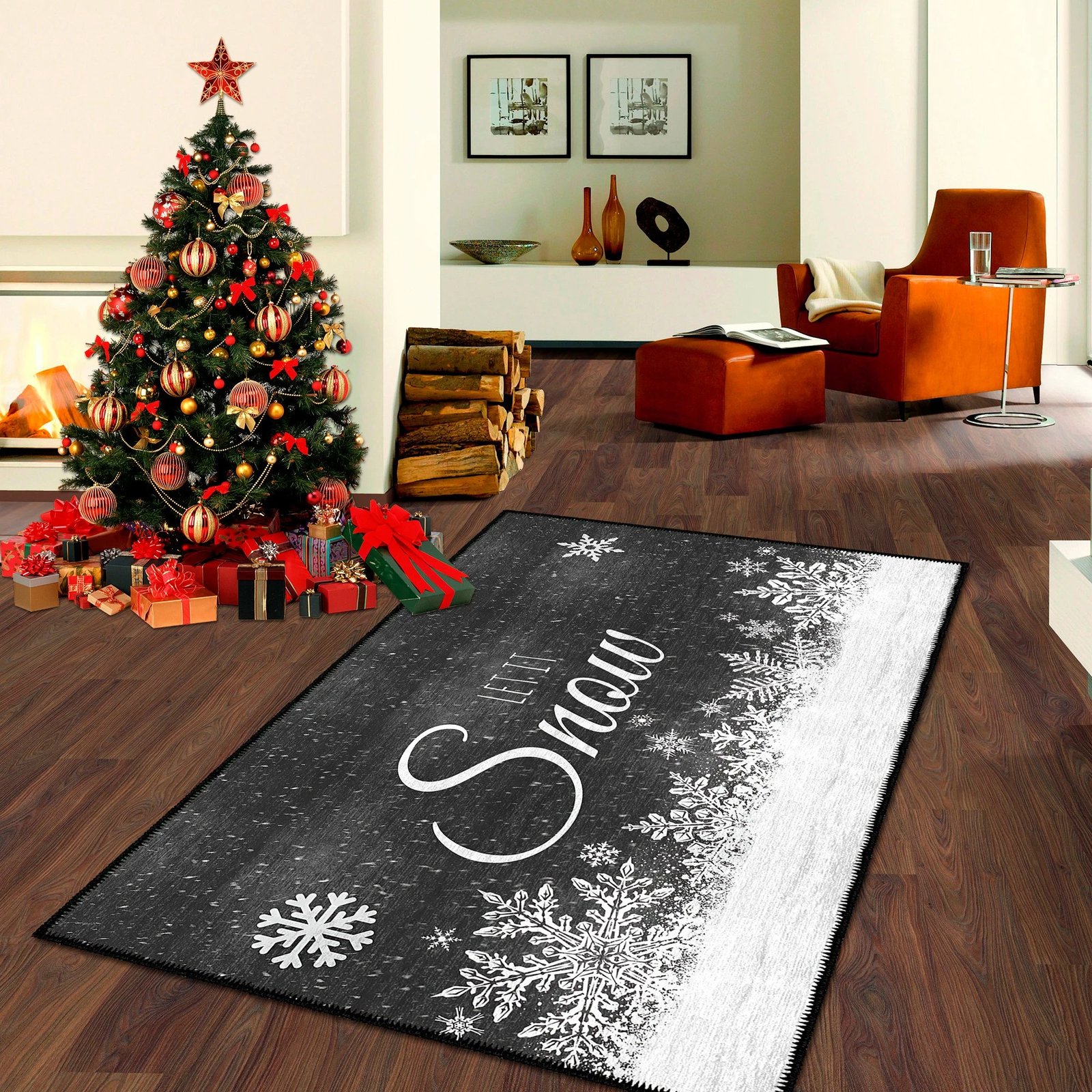 Qilim (100x200), Conceptum Hypnose, Woobtny0332, i zi dhe i bardhë