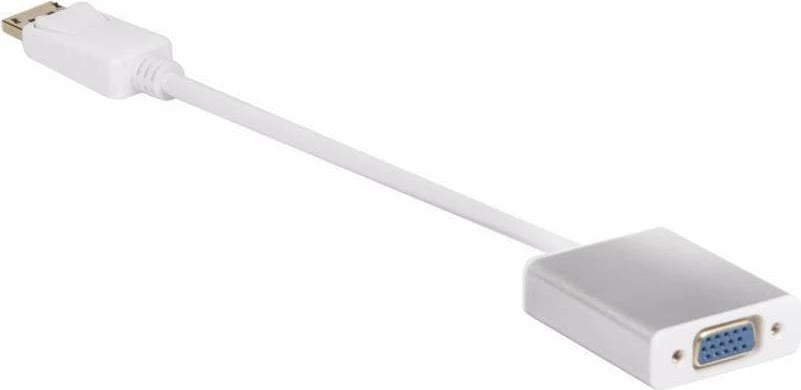 Adapter DisplayPort në VGA Club3D, aktiv, Plug and Play, i bardhë