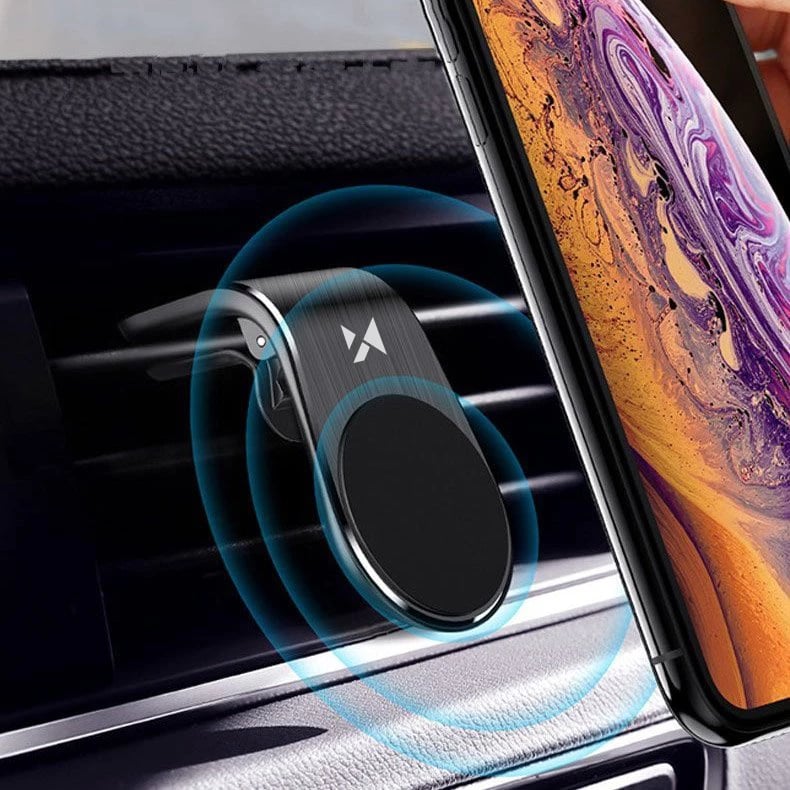 Mbajtës magnetik për celular Wozinsky WCH-02 për grilë ventilimi, i zi
