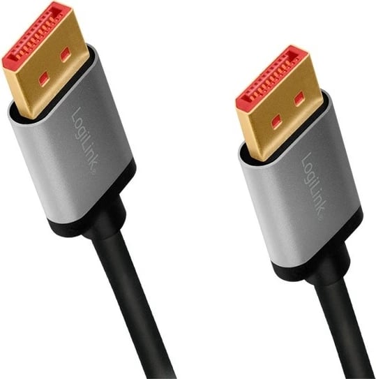 Kabllo DisplayPort LogiLink CDA0106, 3m, 8K/60Hz, E zezë/Gri