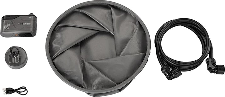 Set dushi portativ EcoFlow EFA-SHOWERKIT për kamping, gri