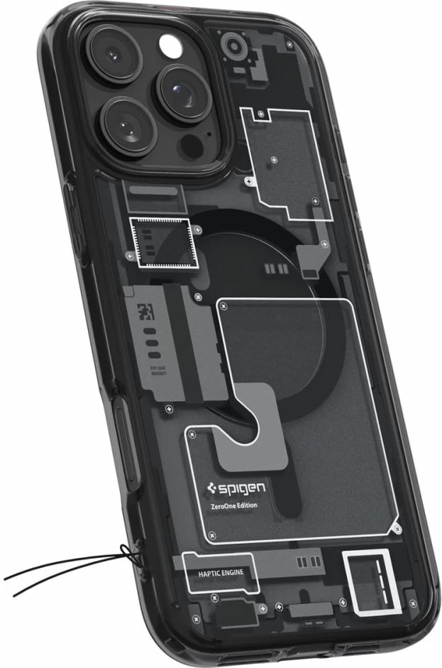 Mbështjellës Spigen Ultra Hybrid Mag Zero One për iPhone 16 Pro, MagSafe, Gri e errët