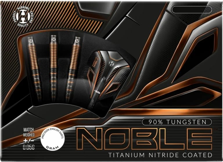 Shigjeta Noble nga Harrows 90% Tungsten për Softip, të Zeza dhe të Arta