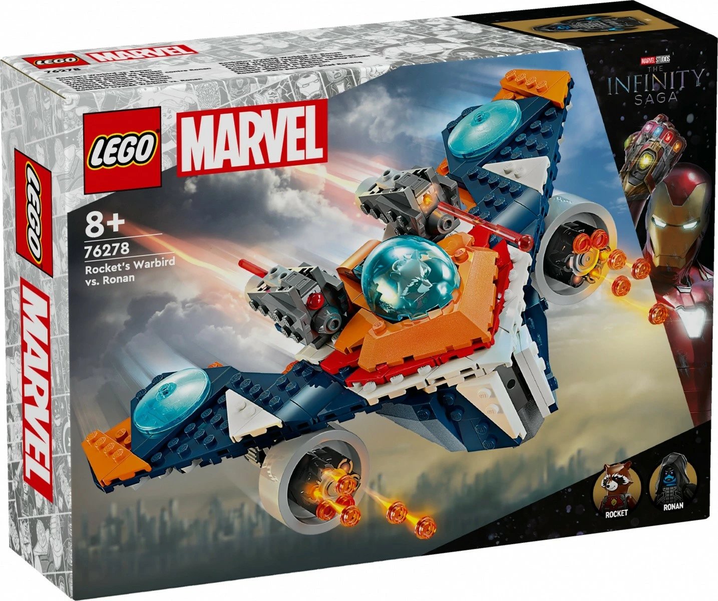 Set LEGO Marvel Super Heroes 76278 Warbird Rocket vs. Ronan, 290 pjesë, për fëmijë 8+