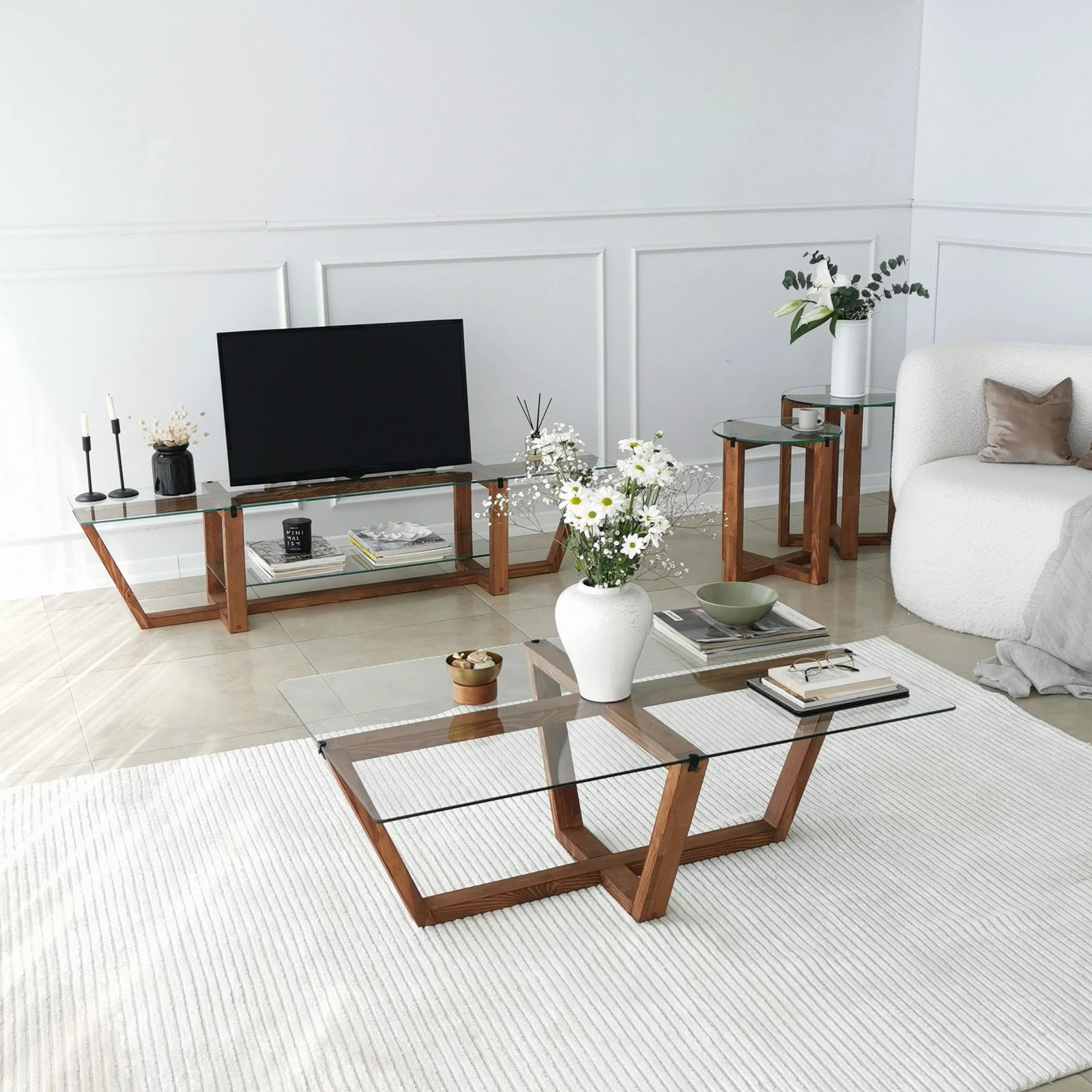 Komodë TV Hanah Home, Amalfi, ngjyrë arre