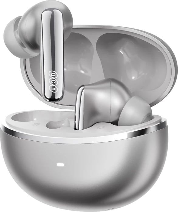 Kufje TWS QCY MeloBuds N70 HT18, ANC, LDAC, Bluetooth 6.0, deri 50h, karikim pa tel, USB-C, titanium-gold