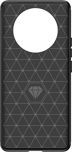 Mbështjellës Hurtel Carbon Case për Realme 11 Pro / 11 Pro+, i zi