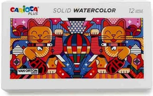 Markerë uji Carioca Plus 12 Ngjyra me Brushë